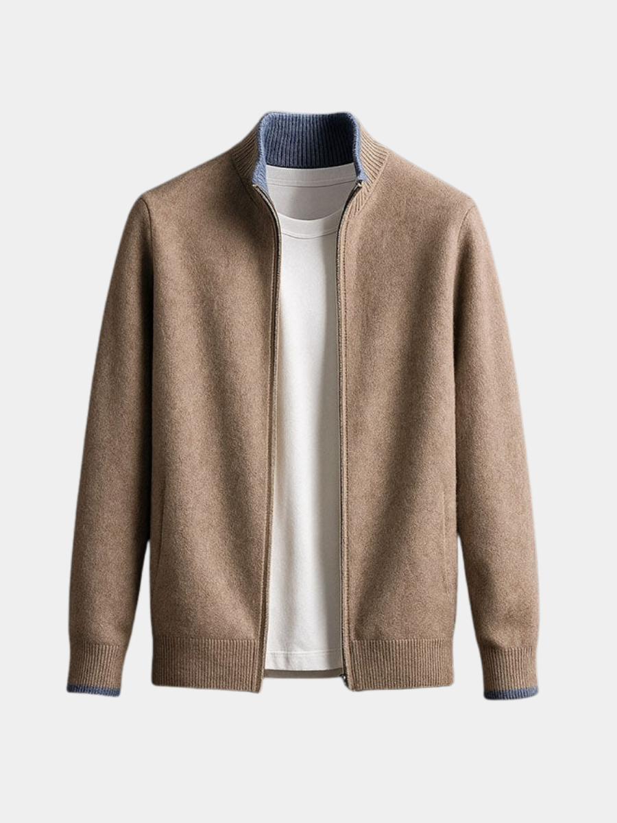Men’s Classic Zip-Up Knit Cardigan - CristianLavian