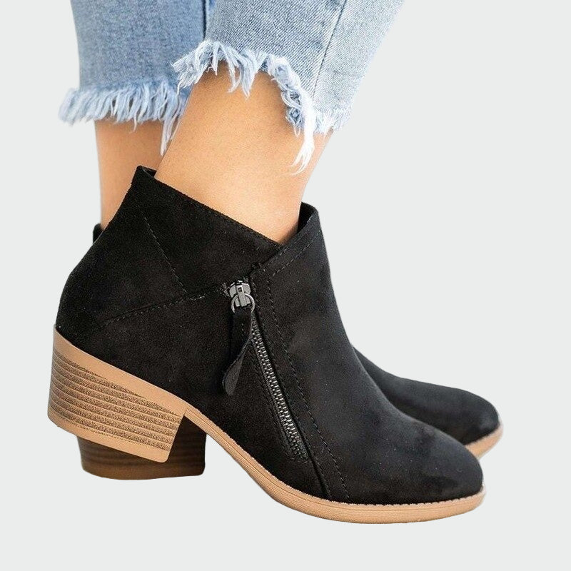 Women’s Suede Zip Ankle Boots
