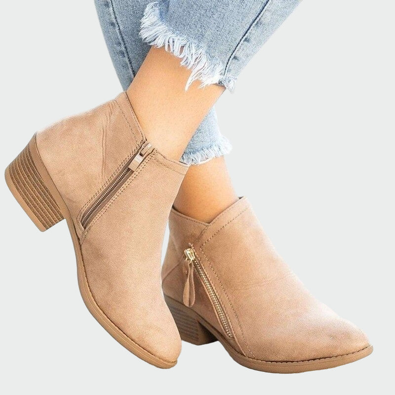 Women’s Suede Zip Ankle Boots