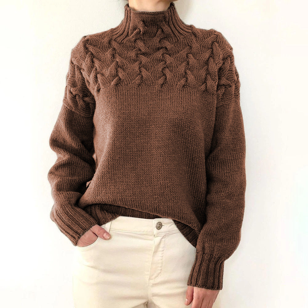 CozyWeave High-Neck Sweater