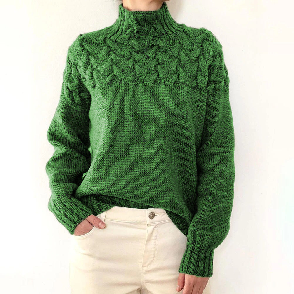 CozyWeave High-Neck Sweater
