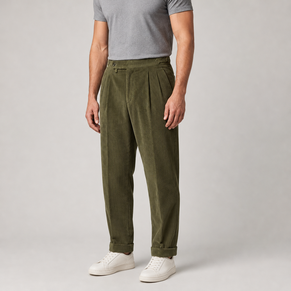 Bordeaux Pleated Trousers