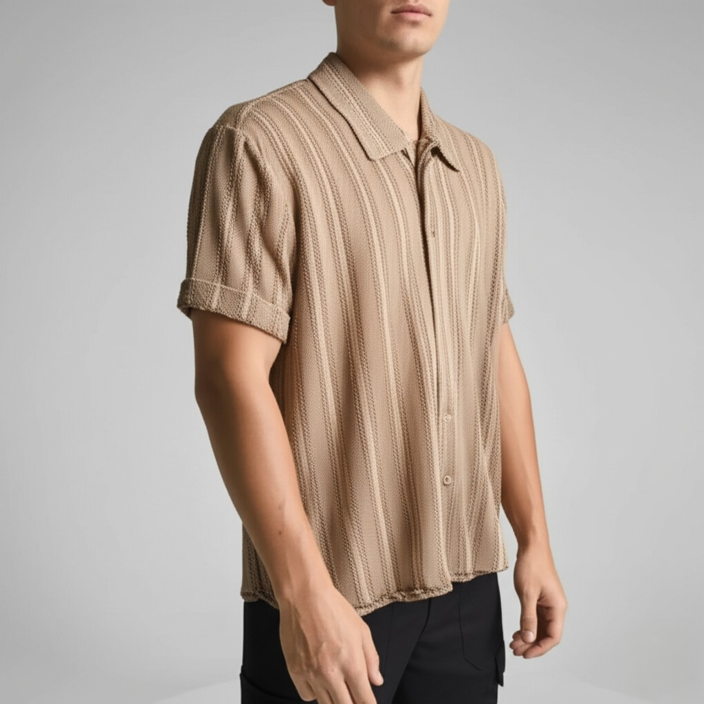 The Sandstone Knit Resort Shirt - CristianLavian
