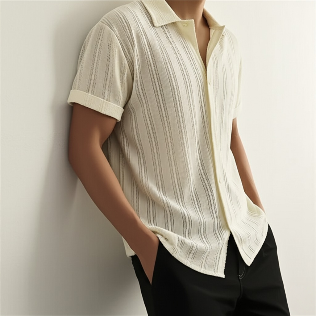 The Sandstone Knit Resort Shirt - CristianLavian
