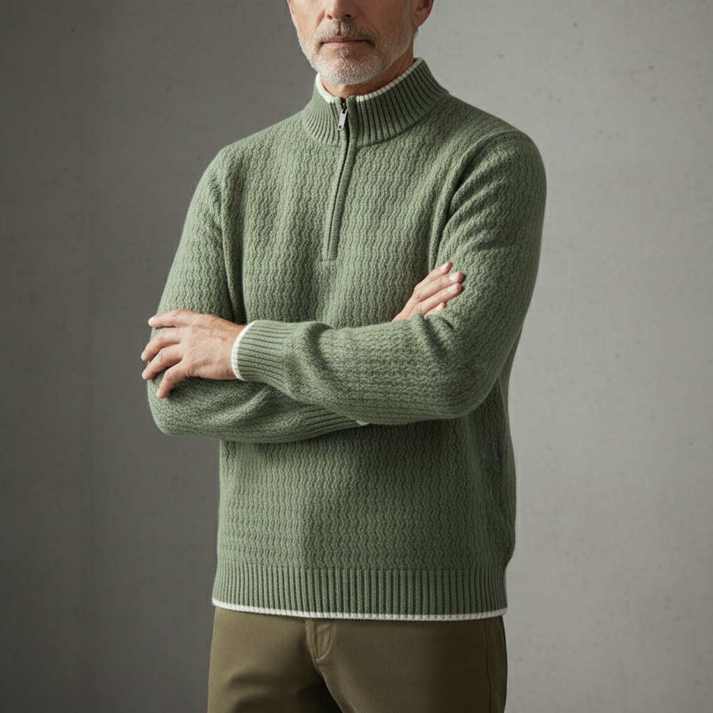Larnaka Cotton Quarter-Zip - CristianLavian