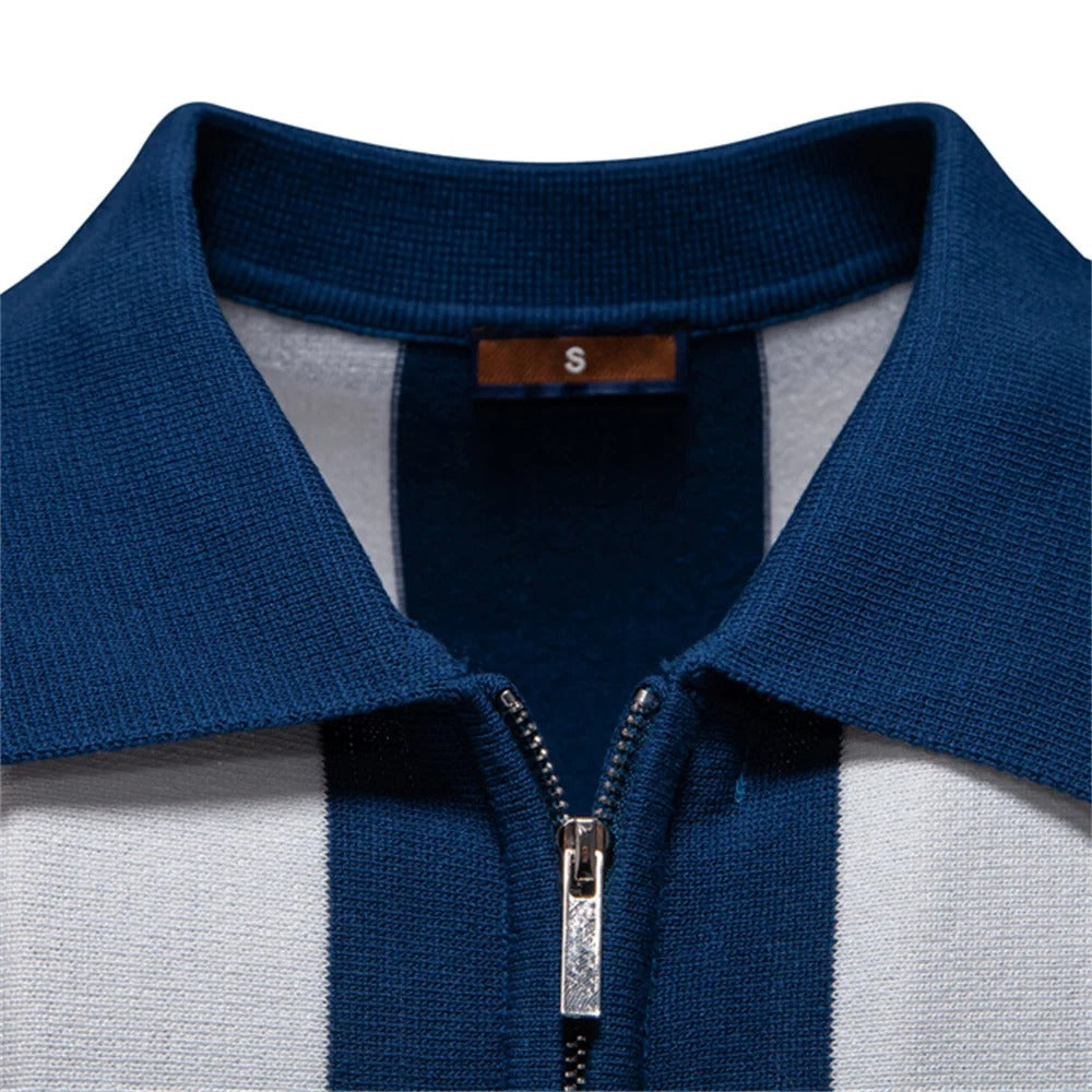 The Monaco Nautical Zip Polo