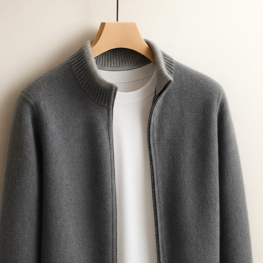 Men’s Classic Zip-Up Knit Cardigan - CristianLavian