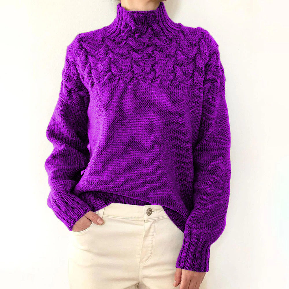 CozyWeave High-Neck Sweater