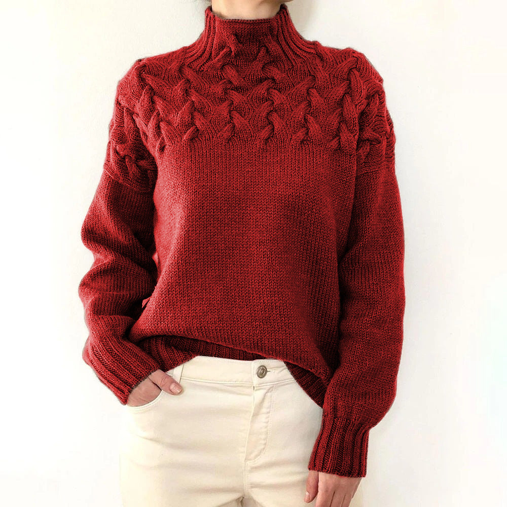 CozyWeave High-Neck Sweater