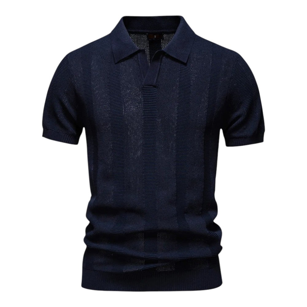 The Milano Shadow-Knit Polo