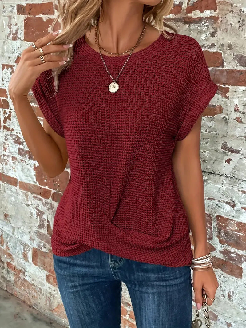 Women’s Waffle Knit Casual Top