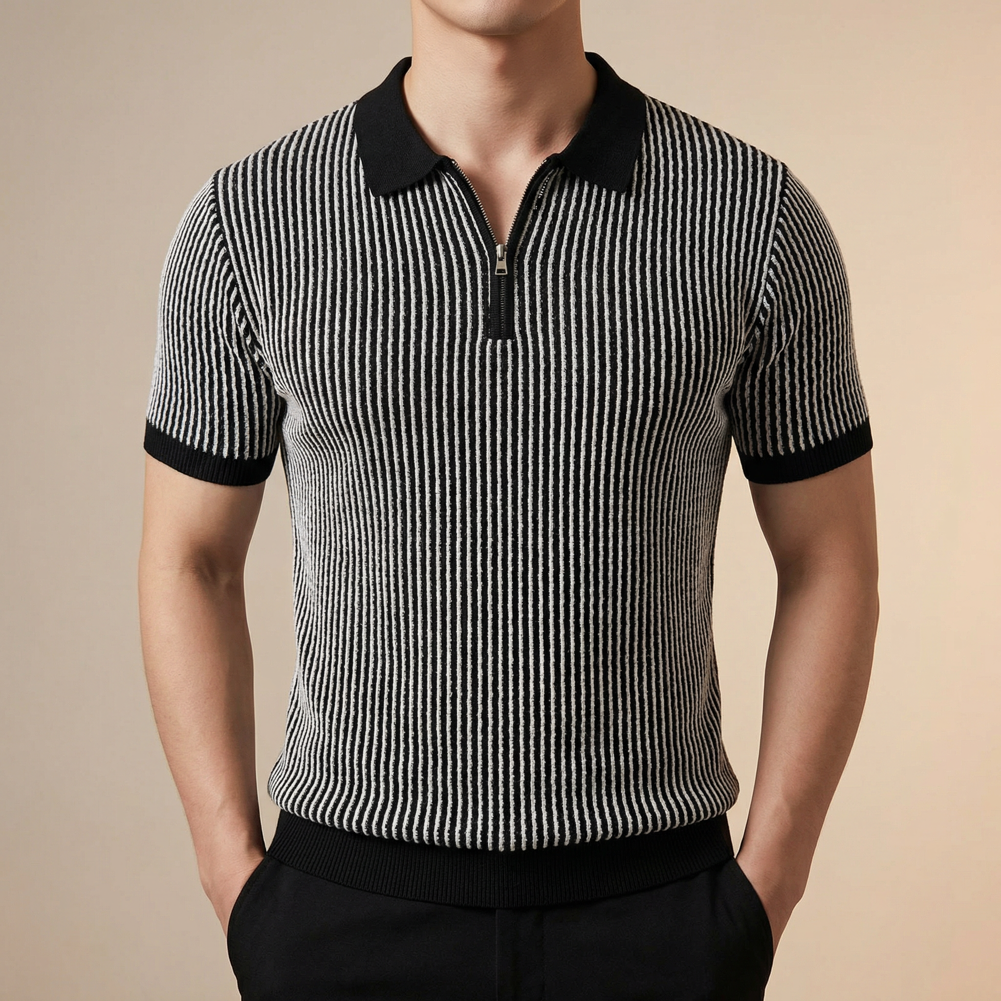 Marbella Zip Knit Polo - CristianLavian