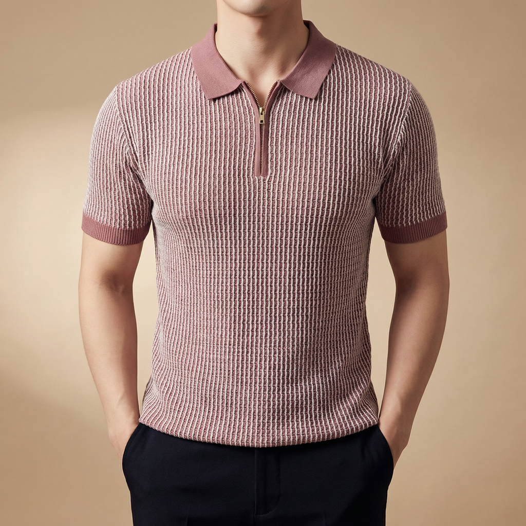 Marbella Zip Knit Polo - CristianLavian