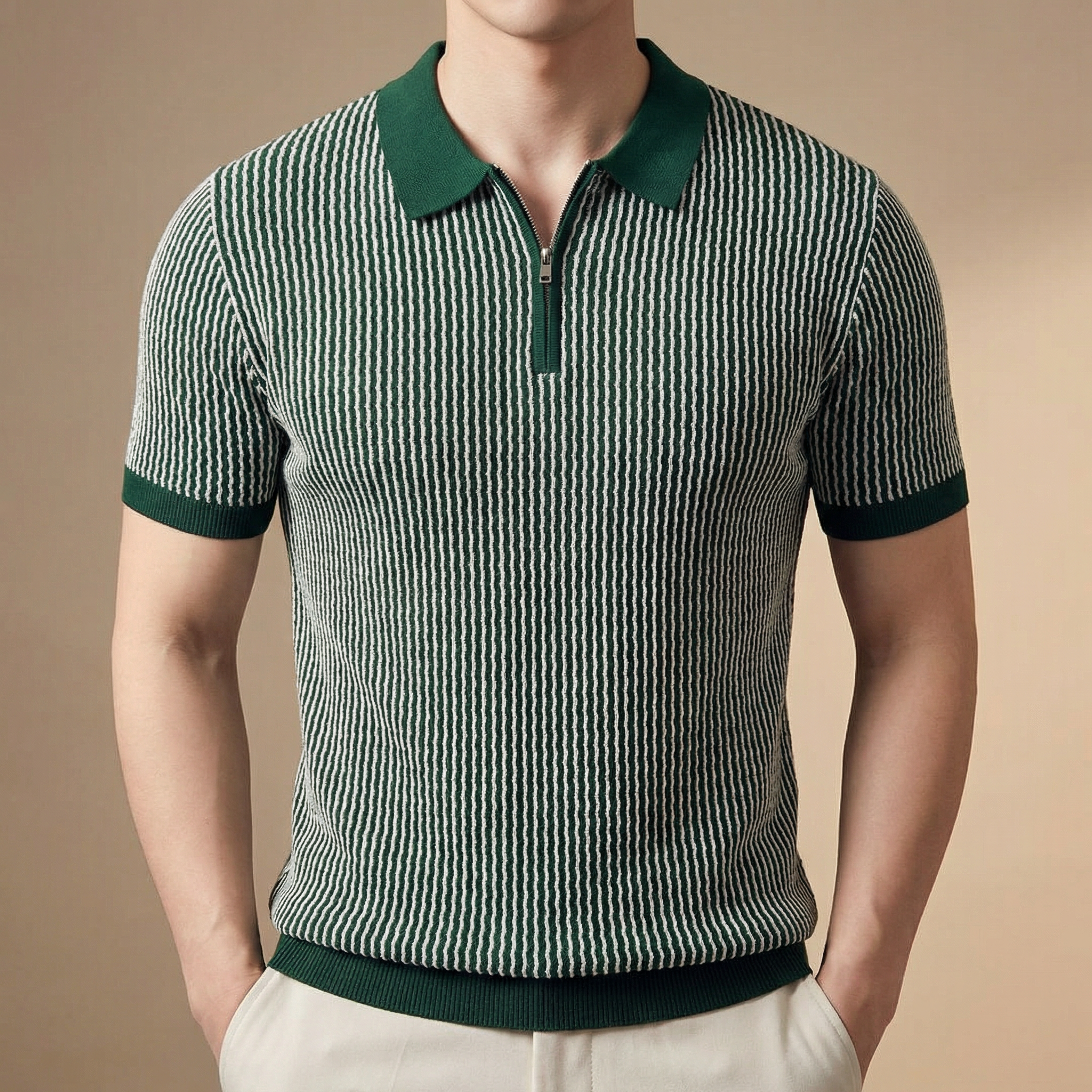 Marbella Zip Knit Polo - CristianLavian