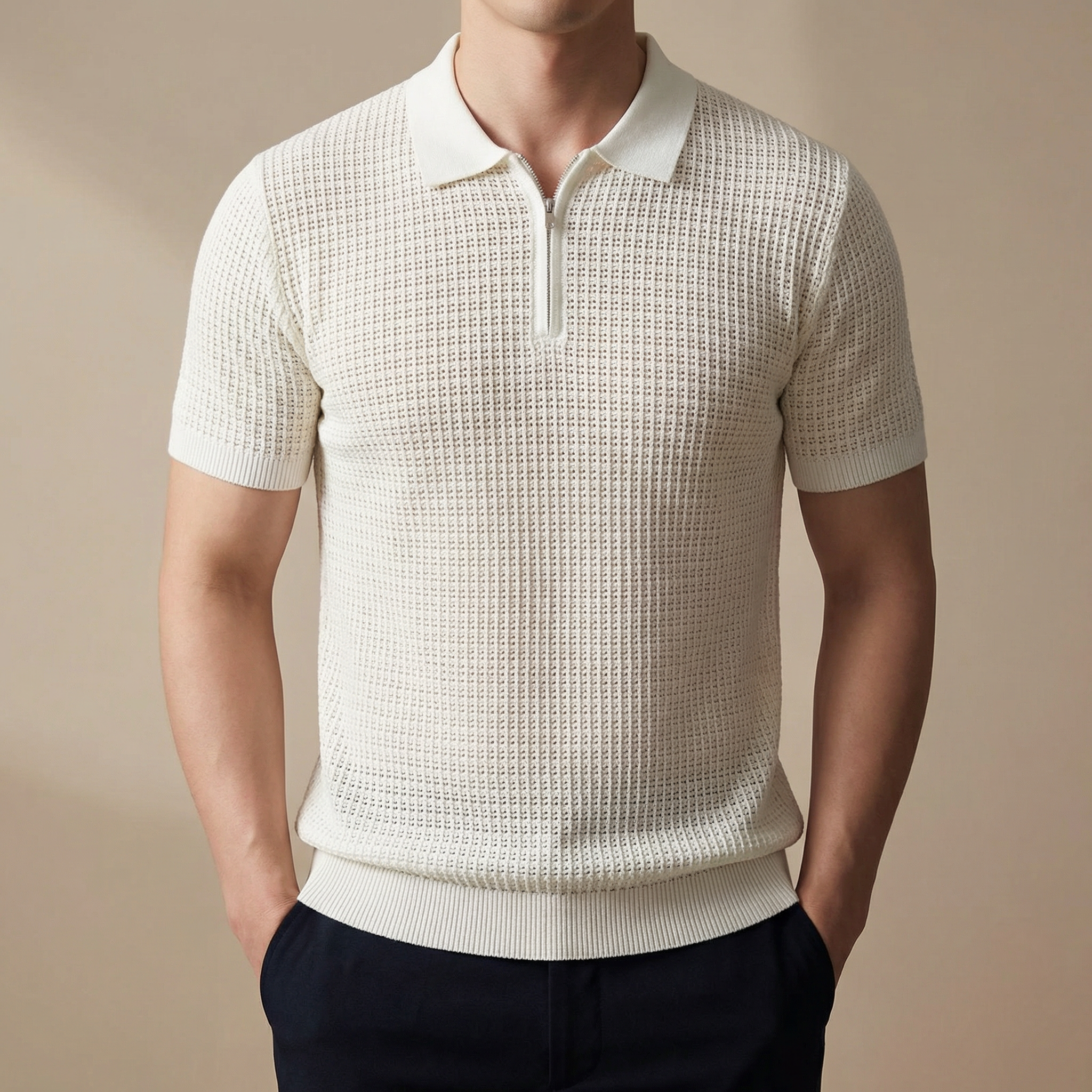 Marbella Zip Knit Polo - CristianLavian