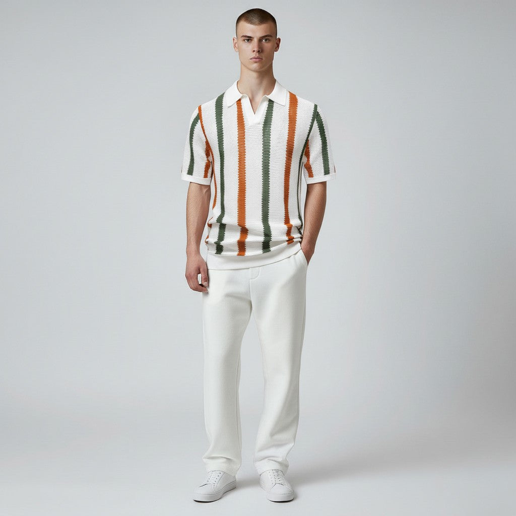 The Riviera Retro Knit Polo