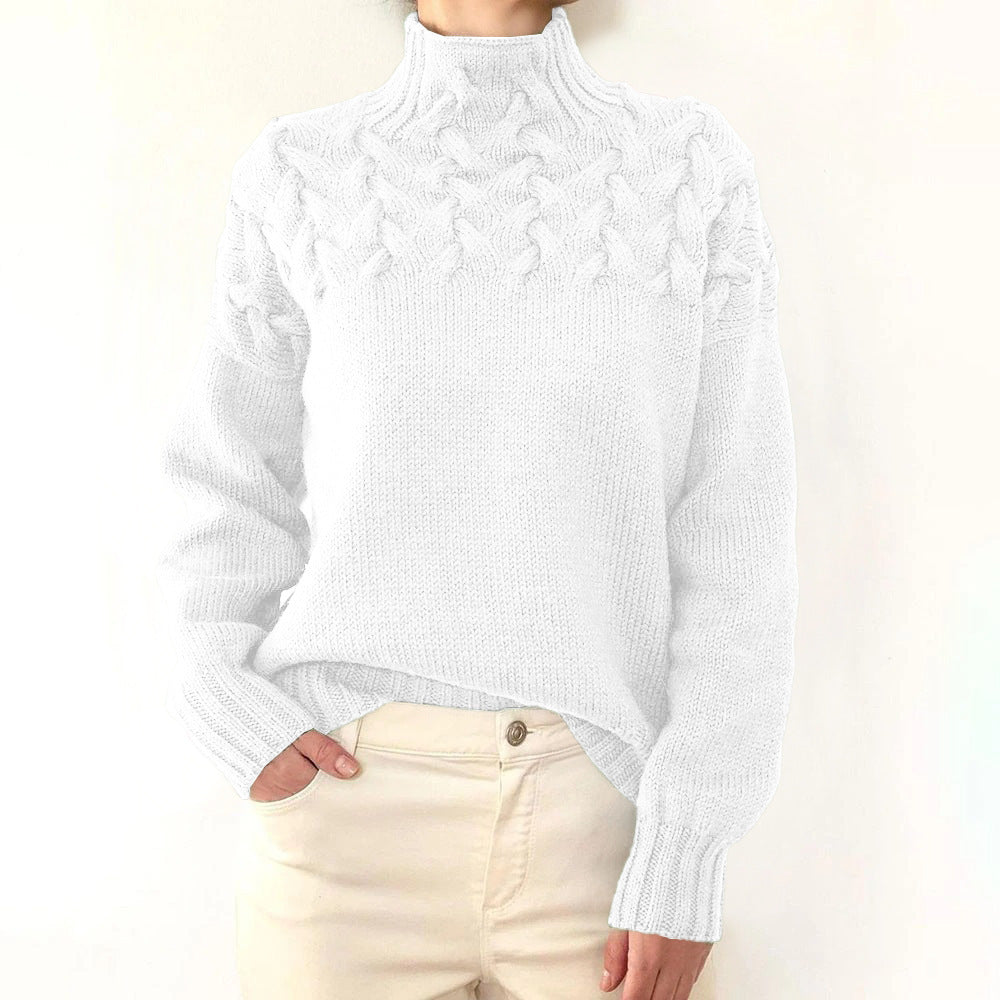 CozyWeave High-Neck Sweater