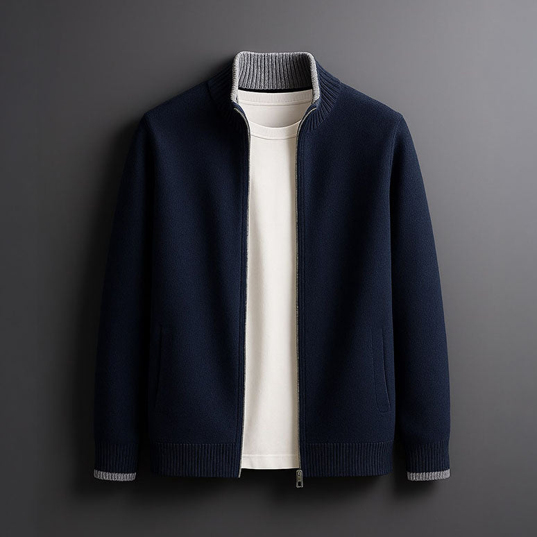Men’s Classic Zip-Up Knit Cardigan - CristianLavian
