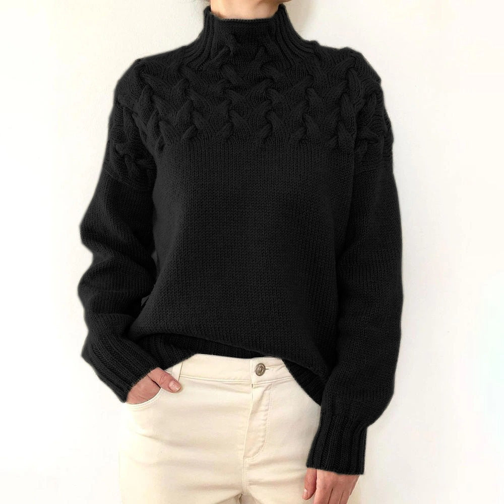 CozyWeave High-Neck Sweater